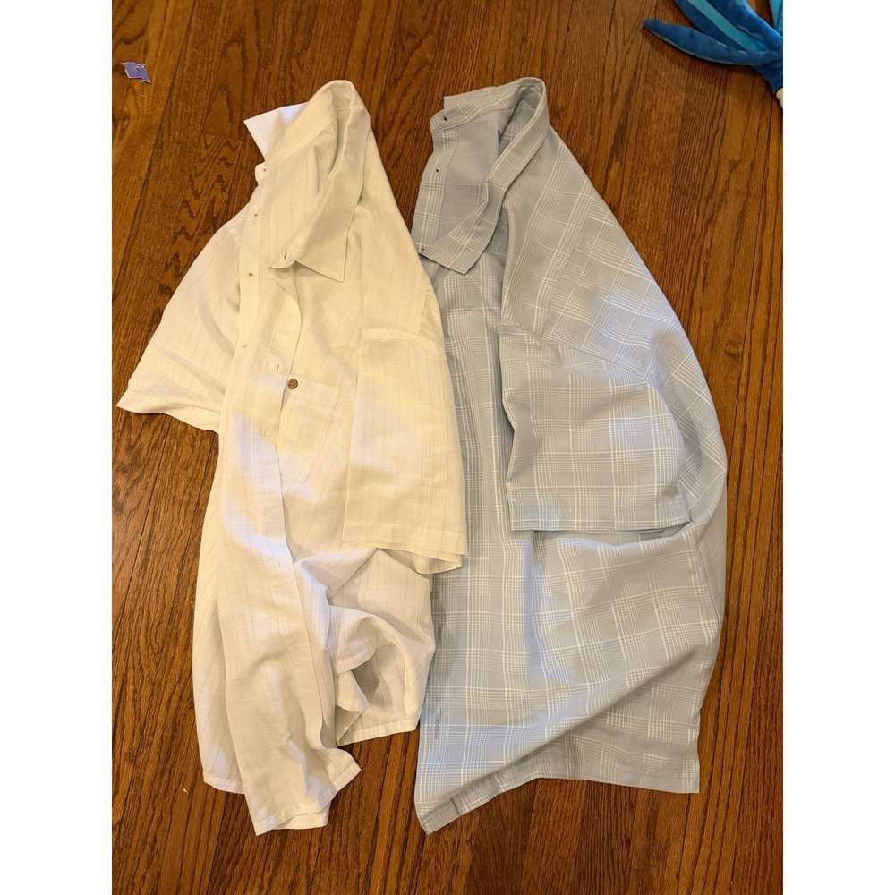 Tommy Bahama Paradise Collection Mens XL Lot of 2 Textured Button Shirts